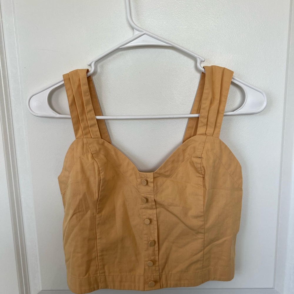 Abercrombie & Fitch Button-Up Crop Top